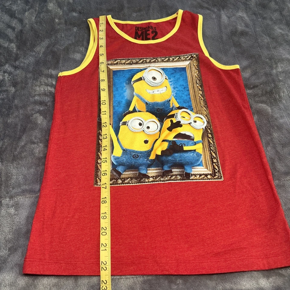 Camiseta sin mangas roja juvenil Despicable Me Minions camiseta retrato clásica talla L 10/12 Foto 3 de 4