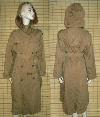 BRAUNER REGENMANTEL - WAFFEN-HOLSTER - NYLON - VINTAGE - HELION - GR .L - XL - Bild 1 von 4