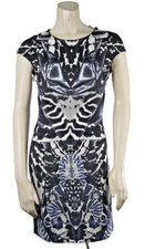 Alexander McQueen Kaleidoscope Beetle Print Bodycon Midi Dress Size M
