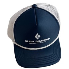 Black Diamond Flat Bill Trucker Hat Navy Blue...