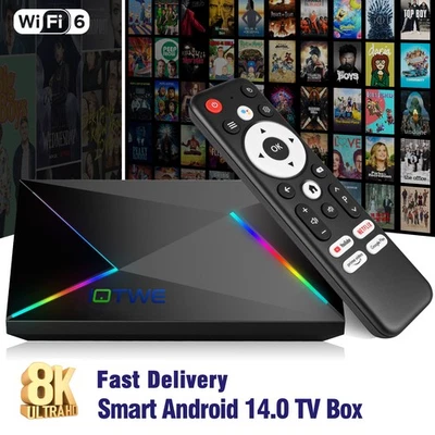 IOTWE Smart Android 14 TV BOX 2025 WIFI 4+128/64/32GB reproductor multimedia de red octa-core