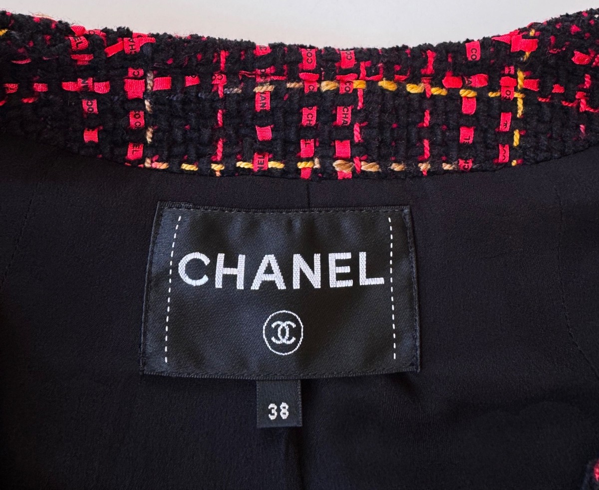 シャネル 22プレaw ジャケット 黒系 38 CHANEL シャネル 0 Graffiti