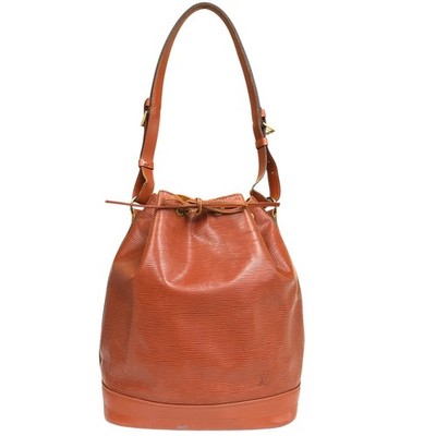 Auth Louis Vuitton Noe Shoulder Bag Epi Kenyan Brown Drawstring Bag M44003