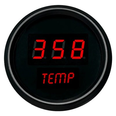Intellitronix 2-1/16'' LED Digital Oil Temperature Gauge, Red, 50-350 F