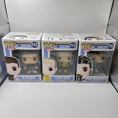 Funko Pop! NSYNC Lance Bass #113 JC Chasez #112 Chris Kirkpatrick #115 Lot (3)