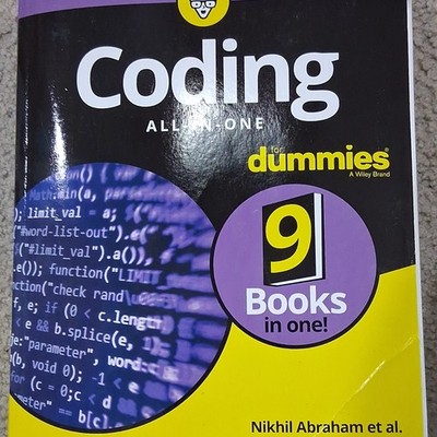 Coding All-In-One for Dummies Nikhil Abraham Paperback Wiley 9 Books in One
