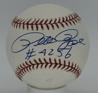 Pete Rose Signed/Inscribed "#4256" OML Baseball Cincinnati Reds Hit King 209609