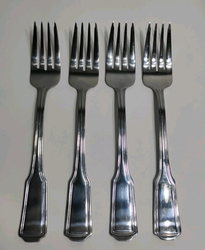 (4) Wallace WHITNEY-AMERICAN CHIPPENDALE glänzend Edelstahl 8 1/8" Tafelgabeln