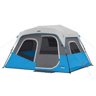 Core Lighted Instant Cabin Tent 6P - Easy Setup, Weather-Resistant, LED Lighting