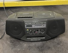 Sony CFD-V15 Boombox AM/FM Radio Cassette Tape CD Player Mega Bass Tested Works