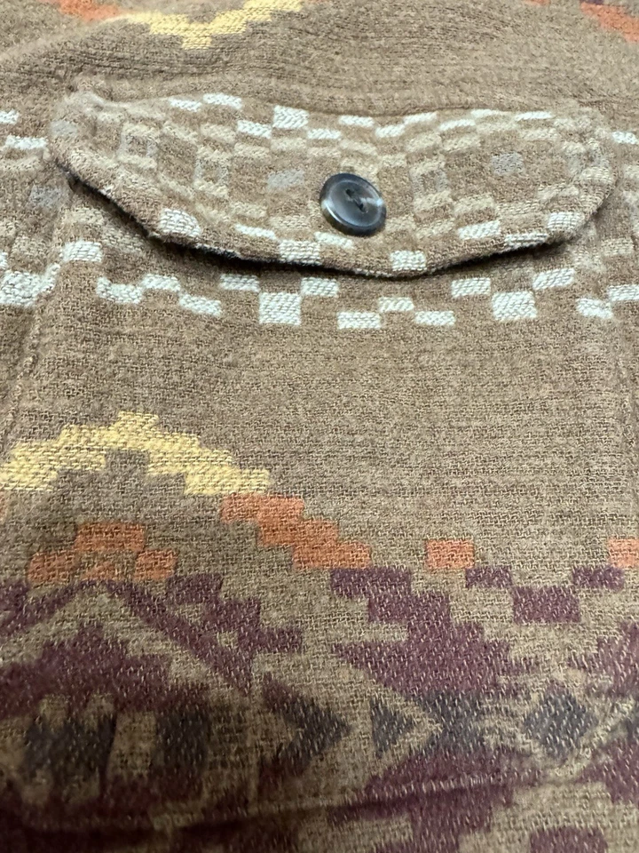 Pendleton Lana Patrón Suroeste Camisa Chaqueta Marrón Geométrico M Foto 4 de 4