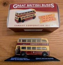 Atlas Edition Great British Buses 1:76 Cardiff Corporation AEC Q - Boxed.