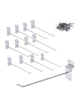 10'' Slatwall Hooks - 100 Pcs Metal Panel Display Hooks for Retail  Garage Disp
