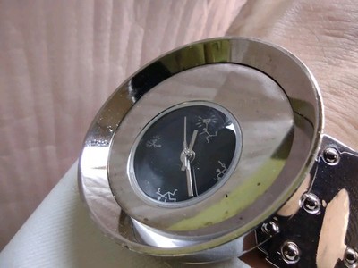 Alexander Hi Tek Quartz Black Dial Silver Stainless Steel Bracelet Women's Watch