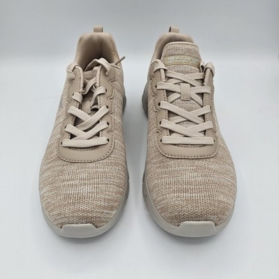 Skechers Bobs Memory Foam Insole Mesh Taupe 100% Vegan