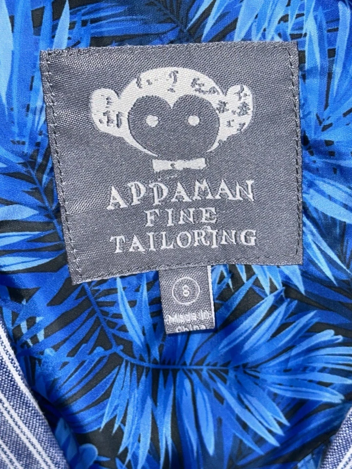 APPAMAN 男孩定制亚麻混纺细条纹西装外套学院经典 8 码 — 第 4/4 张图片