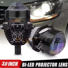 3 Blue Bi-led Projector Lens Hilow Beam For Hella Headlight Universal