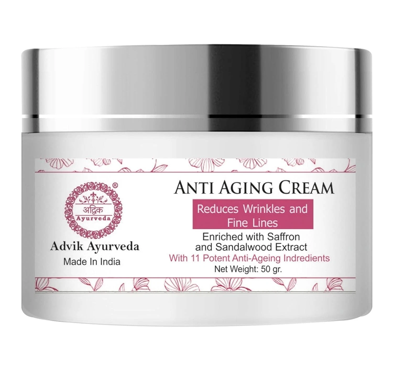 Advik Ayurveda Anti Aging Cream For Fine Lines, Wrinkles 50gm
Opens in a new window or tab