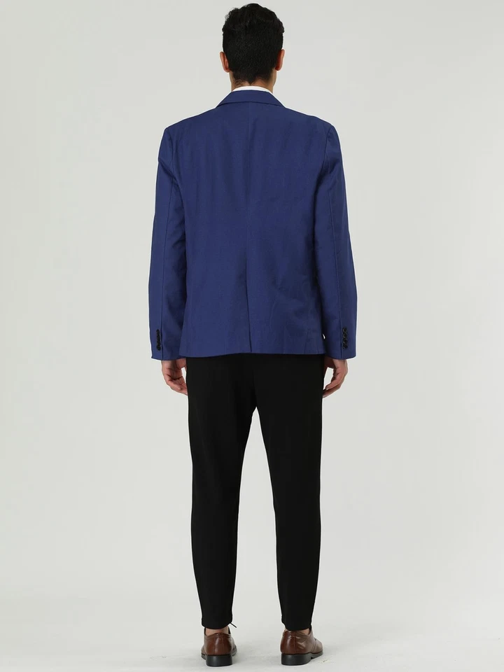 Men's Lace Up Midwind Back Single Button Blazer Blue XL (46 EU) - Image 4 of 4