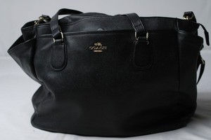 Coach Unisex Babies Crossgrain Leather Multi-Pocket Baby Bag BE5 Black One Size