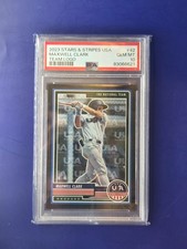 MAX CLARK 2023 Panini USA Stars & Stripes Team Logo PSA 10 BLK Border 39/50 REAR
