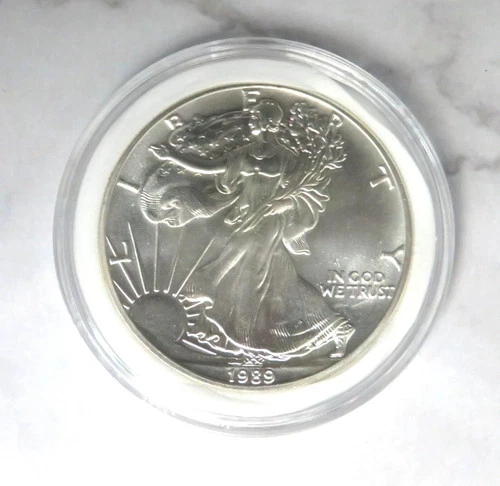 1989 United States American Silver Eagle Dollar 1oz Fine Silver Uncirculated