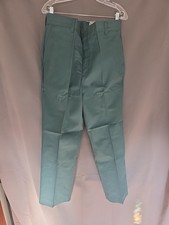 wearguard pants made in usa green 36X28 65% Poly 35% Cotton Boston Transport VTG