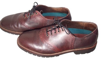 H.S. Trask sz .5 M Two-Tone Saddle Oxford Bison Leather Lug Sole 1035 Shoes
