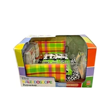 Kaleidoscope House Bozart Dollhouse Bedroom Set NIB Bed Futon Multi Linens 1:12