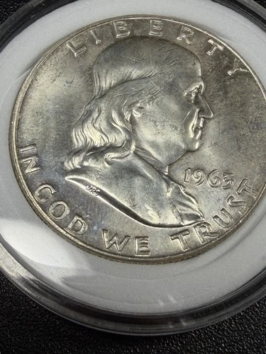 Franklin Half Dollar 1963 Uncirculated Philadelphia 90% Silver US Coin