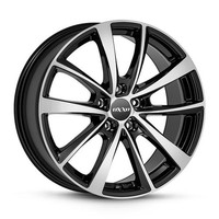 1X Oxxo Wheels Vidorra BLACK-5 Schwarz Poliert 7.5Jx19 5X108 ET46