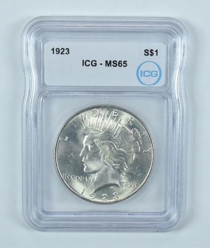 1923 Peace Silver Dollar MS65 ICG *9090