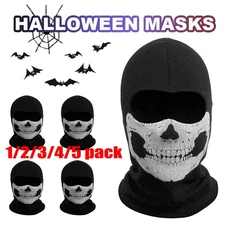 Balaclava Ghosts Skull Full Face Mask, Windproof Ski Motorcycle Face Masks Lot