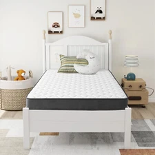 OUUI 6 Inch Foam and Spring Hybrid Mattress, Fiberglass Free
