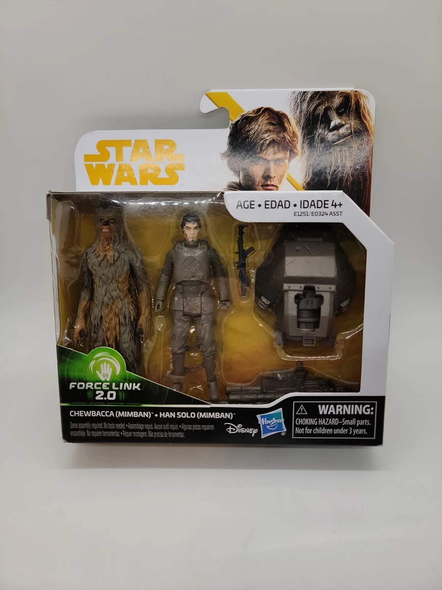 Hasbro Star Wars Force Link 2.0 Activated Mimban Han Solo Chewbacca Figure NEW