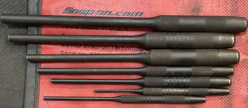 Snap On 7 Piece Pin Punch Set Ppr708bk Missing 1, 1 Slightly Bent - Picture 6 of 7