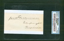 Joel Holleman VA Congressman 1839-1840 signature with Sealed COA 