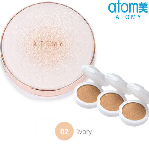 ATOMY Gold Collagen Ampoule Cushion 15g x 3EA #02 Ivory BB Cushion K-Beauty New - 第 1/12 張圖片