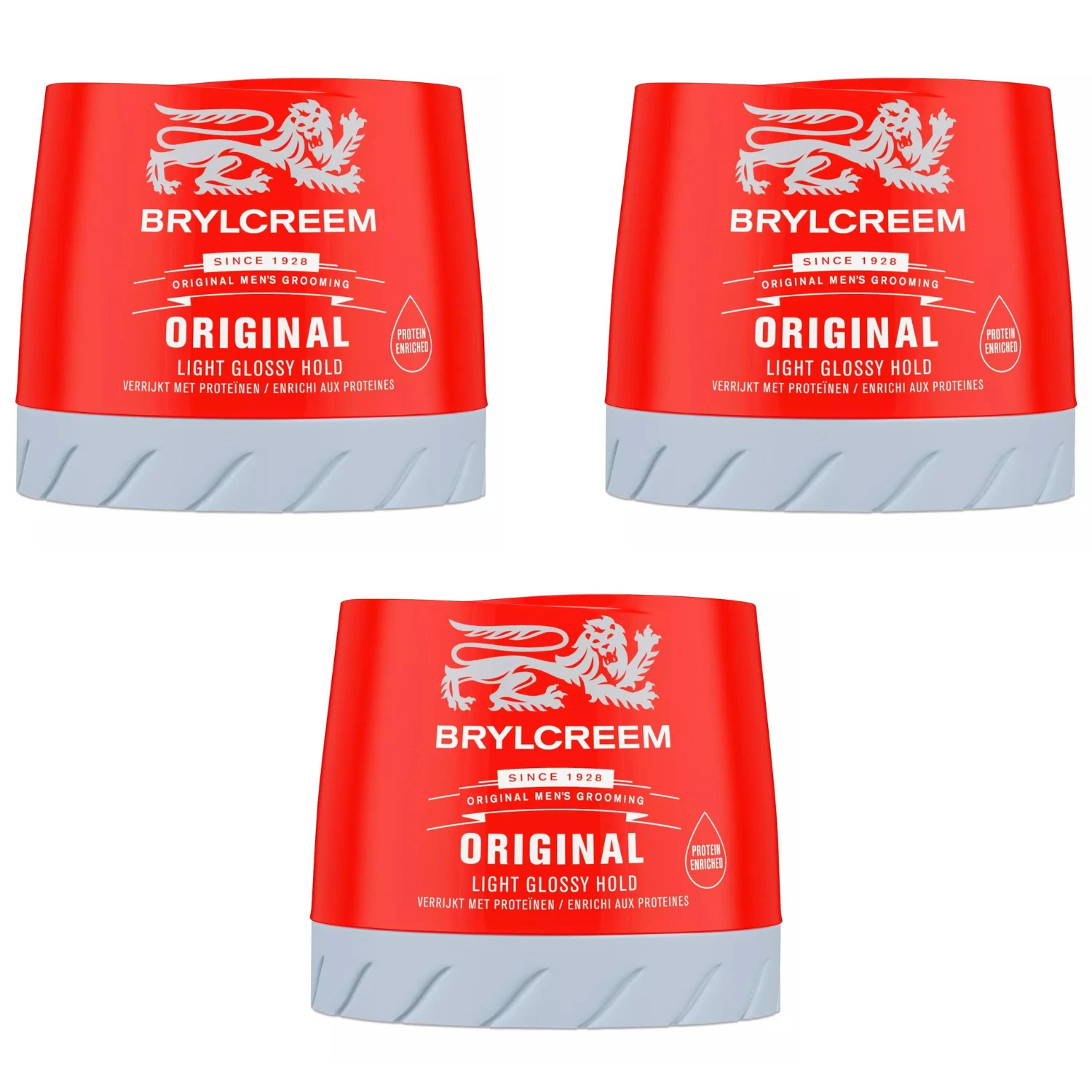 Brylcream Brylcreem Original Hair Dressing Cream Red 250ml Pack Of 3 - Picture 1 of 4