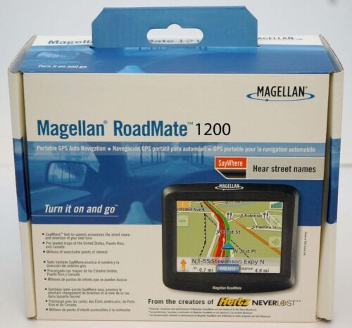 NEW in Box Magellan RoadMate 1200 Car Portable GPS Navigator System USA MAPS - Afbeelding 1 van 7