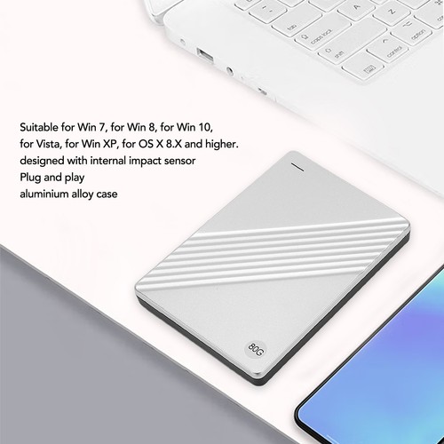 External Hard Drive Ultrathin 2.5 Inch USB 3.0 Aluminium Alloy Plug And Play BT5 - Picture 6 of 42