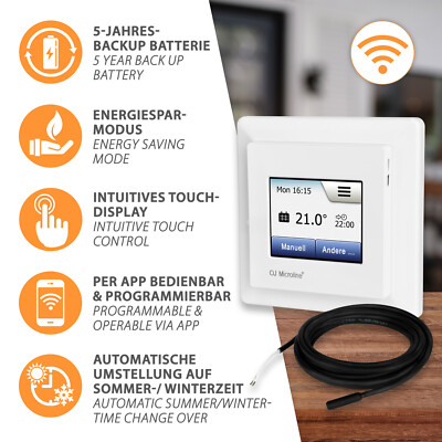 MWD5 OJ Electronics WiFi Thermostat Touch Digital Fußbodenheizung Raumthermostat