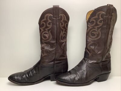 MENS NOCONA COWBOY LIZARD SKIN BROWN BOOTS SIZE 9.5 D | eBay display picture 3