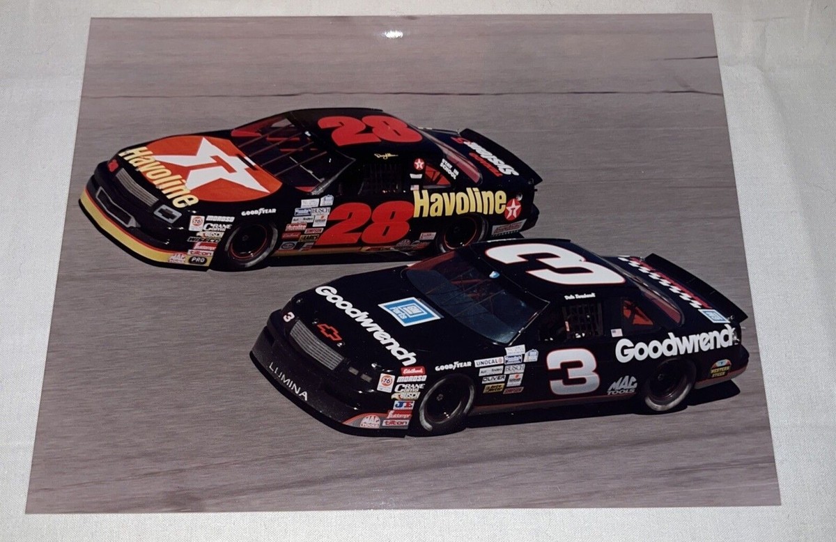 Dale Earnhardt Davey Allison TEXACO CHEVY LUMINA 8x10 1991
