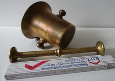 Antiker Messing M&ouml;rser mit Pistill, Sammler 2,1 kg  Bronze Apotheke Heilkr&auml;uter