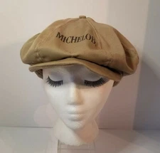 Vintage Michelob Beer, Cabbie, Newsboy, Made in The USA, Snapback, Hat, Cap, Tan