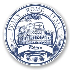2 x Italy Rome Vinyl Sticker iPad Laptop Car Travel Luggage Tag Italian #5928