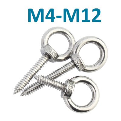 Augbolzen Ringschraube Hakenschraube Ösenschraube Edelstahl M4-M12 ﻿
