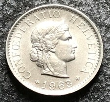 5 rappen 1963 B Szwajcaria - non-magnetic