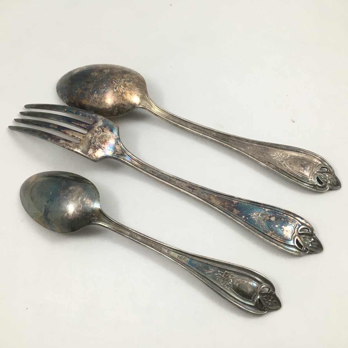 1847 Rogers Bros XS Triple Silverplate Old Colony Fork and Spoons